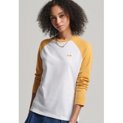 Kobiety T_SHIRT_TOP | Superdry VINTAGE  - Bluzka z długim rękawem - yellow/żółty - OS24962