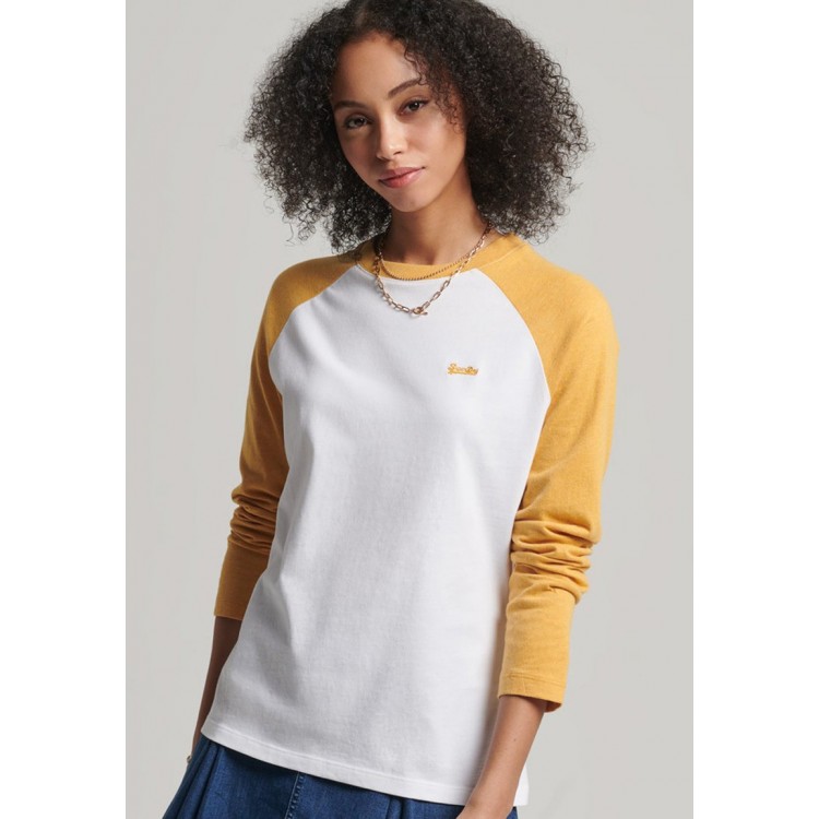 Kobiety T SHIRT TOP | Superdry VINTAGE - Bluzka z długim rękawem - yellow/żółty - OS24962