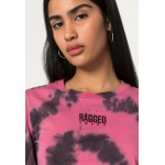 Kobiety T SHIRT TOP | The Ragged Priest SPIRALLING TEE - Bluzka z długim rękawem - pink/różowy - RJ98035