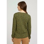 Kobiety T SHIRT TOP | TOM TAILOR LANGARM - Bluzka z długim rękawem - green shades floral design/oliwkowy - GG87115