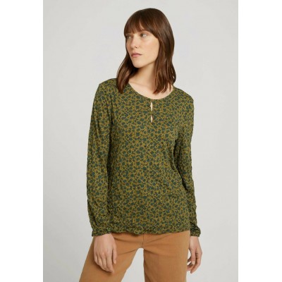 Kobiety T_SHIRT_TOP | TOM TAILOR LANGARM - Bluzka z długim rękawem - green shades floral design/oliwkowy - GG87115