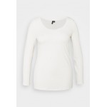 Kobiety T SHIRT TOP | Vero Moda Curve VMPAXI SOFT UNECK - Bluzka z długim rękawem - snow white/biały - RK07107