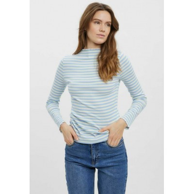 Kobiety T_SHIRT_TOP | Vero Moda HIGH NECK - Bluzka z długim rękawem - blue bell/niebieski - YY33871