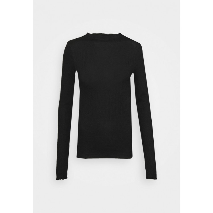 Kobiety T SHIRT TOP | Vero Moda Tall VMVIO HIGH NECK - Bluzka z długim rękawem - black/czarny - WS68113