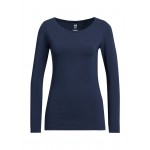 Kobiety T SHIRT TOP | WE Fashion Bluzka z długim rękawem - blue/niebieski - MP12348