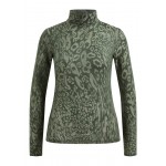 Kobiety T SHIRT TOP | WE Fashion MET LUIPAARDDESSIN - Bluzka z długim rękawem - green/ciemnozielony - LS96686