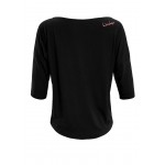 Kobiety T SHIRT TOP | Winshape MCS001 ULTRA LIGHT - Bluzka z długim rękawem - black/glitter/neon coral/czarny - UG15647