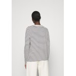 Kobiety T SHIRT TOP | Wood Wood LONG SLEEVE - Bluzka z długim rękawem - off white/navy stripes/granatowy - FI51263