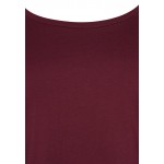Kobiety T SHIRT TOP | Zizzi 2-PACK BASIC - Bluzka z długim rękawem - deep teal/ciemnoczerwony - OA25691